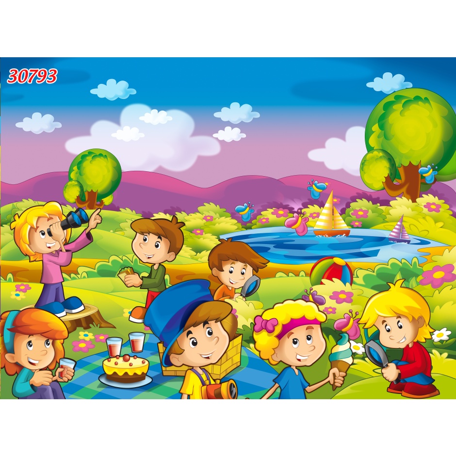 Tranh Dán Tường MẦM NON Hoạt Hình Ngộ Nghĩnh