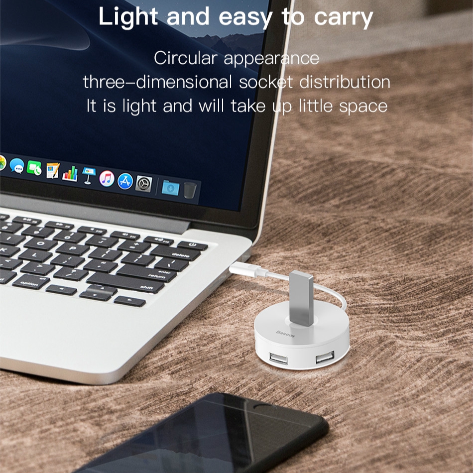 Bộ chuyển đổi Baseus cổng USB 3.0 / Type-C sang USB 3.0 * 1 + USB2.0 * 3 HUB