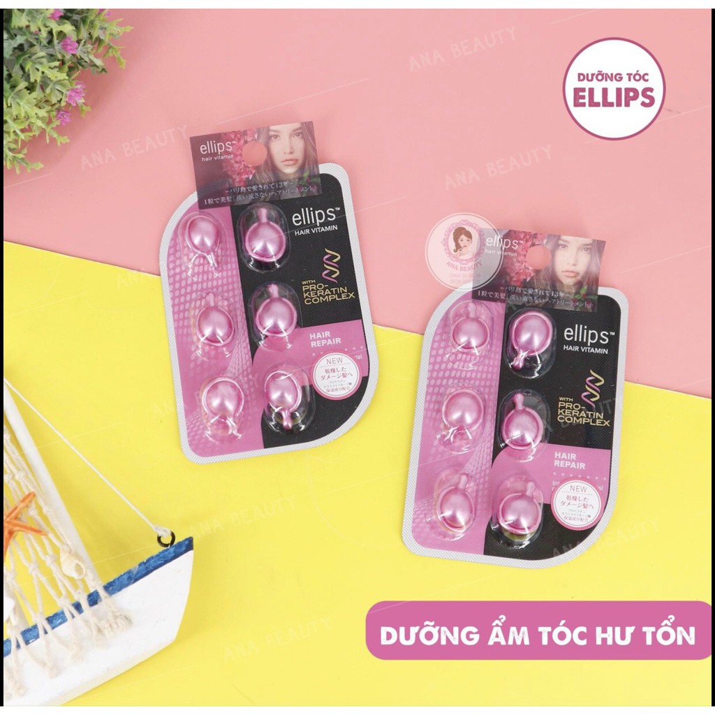Viên Dưỡng Phục Hồi Tóc Hư Tổn Ellips 1ml*6 viên