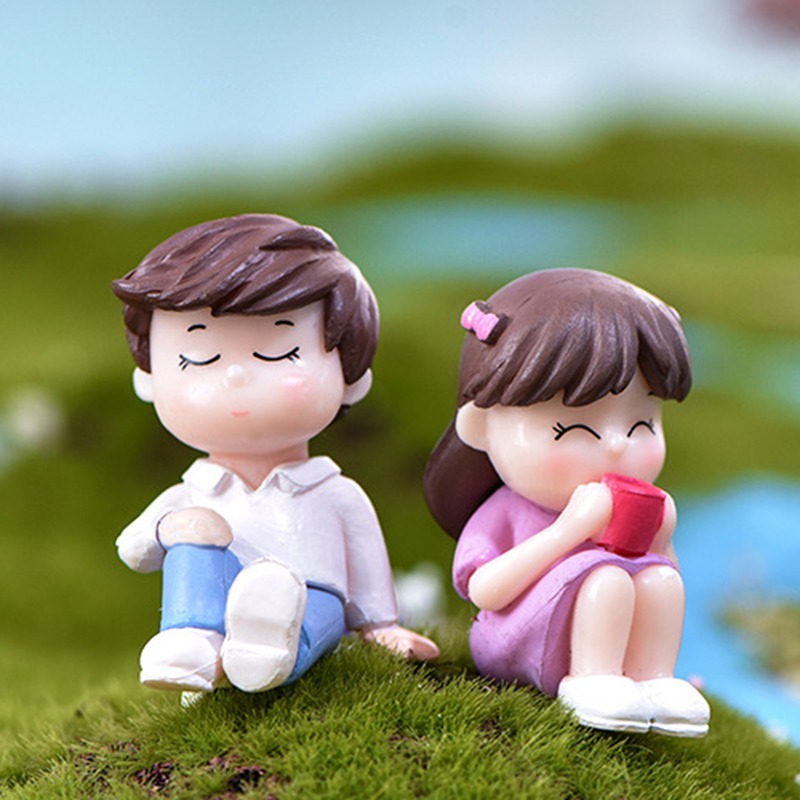 Set 2 Mô Hình Tách Trà Trang Trí Sân Vườn