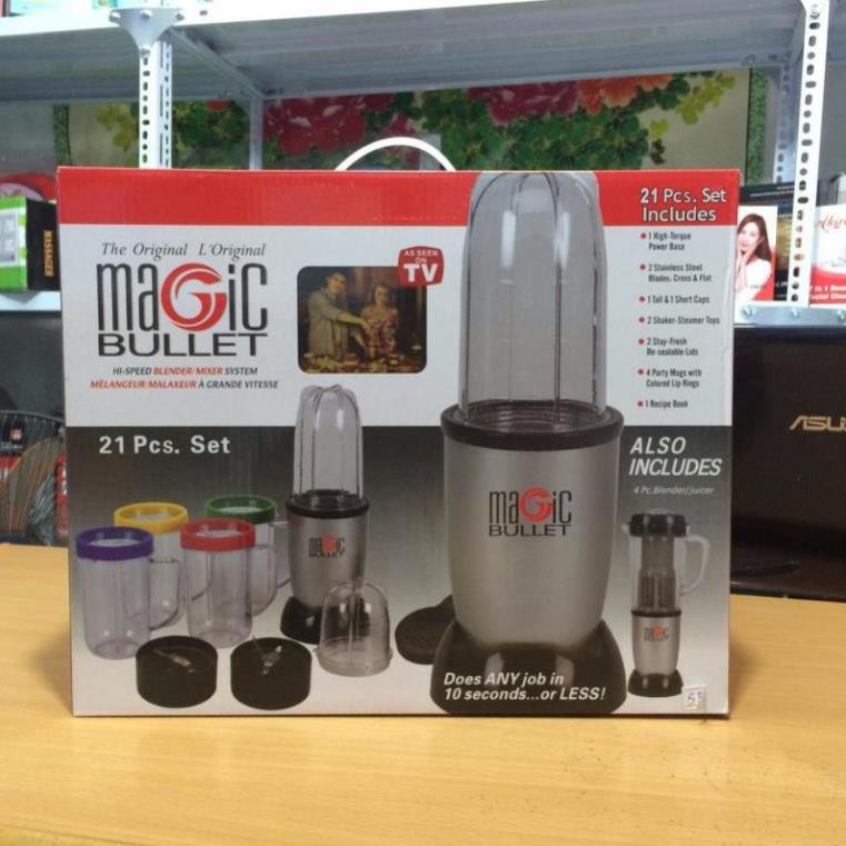 Máy xay sinh tố đa năng Magic Bullet 200W - 21 Chi Tiết - Hàng Chính Hãng - BH 12 tháng