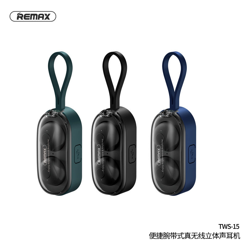 REMAX Set Tai Nghe Bluetooth Không Dây 100% Remax Tws-15 V5.0 Dùng Cho Ios &amp; Android