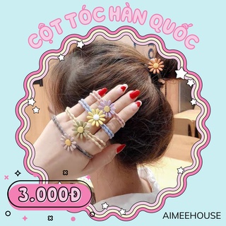 Dây buộc tóc, cột tóc bông hoa hàn quôc dễ thương