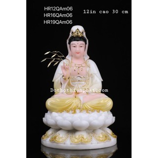 Tượng Quan Âm Đá 12in Cao cấp