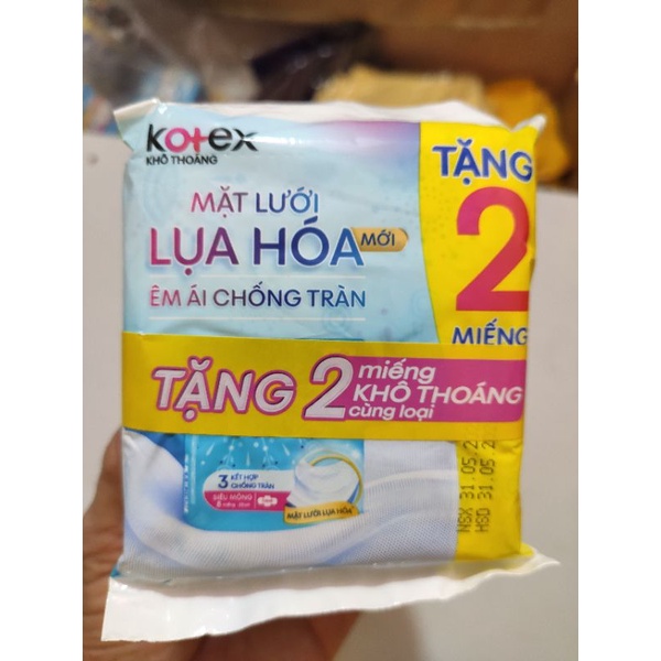 Băng Vệ Sinh kotex Siêu Mỏng Khô Thoáng.Tặng 2 Miếng Khô Thoáng Cùng Loại.