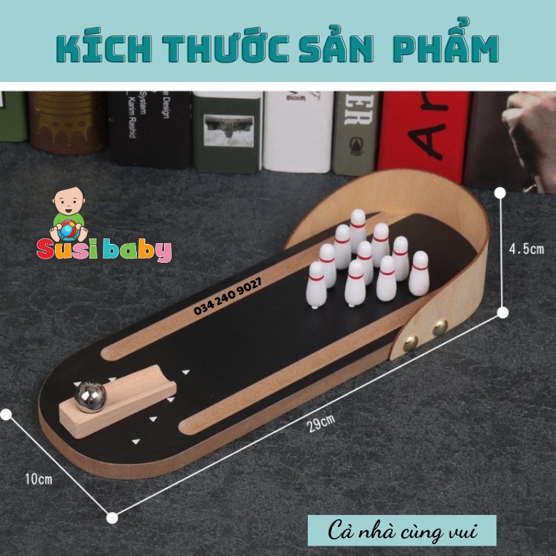 [AN TOÀN CHO BÉ] Bộ đồ chơi bắn bowling mini cho bé