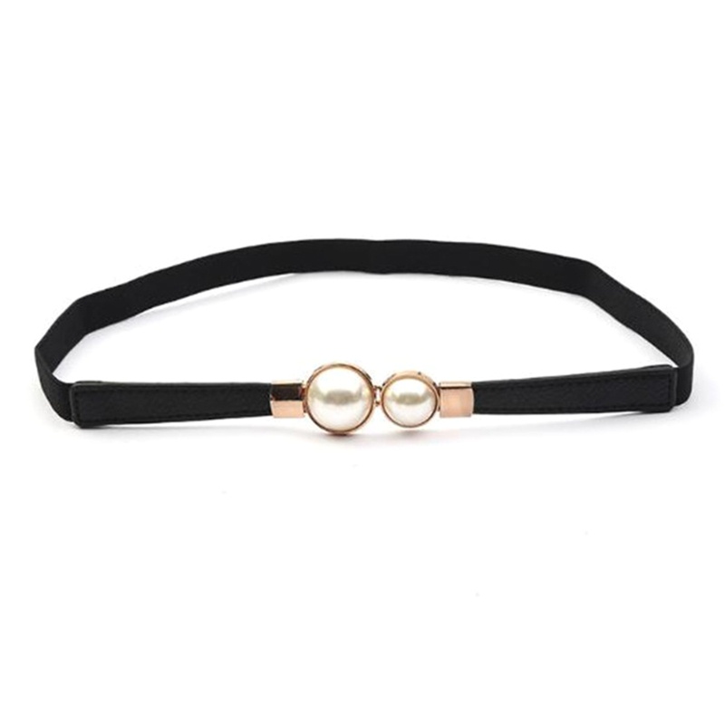 Thắt Lưng Dây Xích Có Khóa Đính Ngọc Trai Phong Cách Gothic Punk Cho Nữ