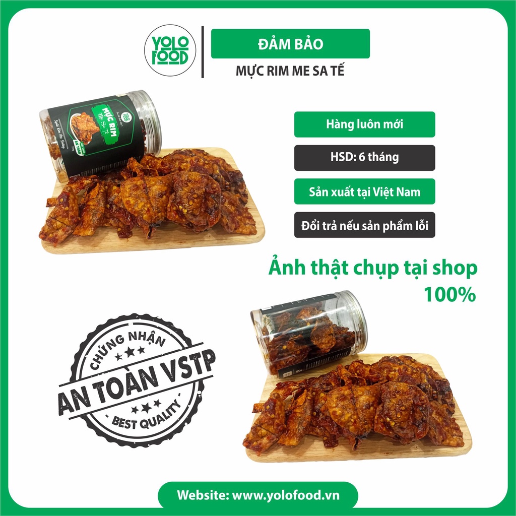 Mực rim me sa tế 250g YOLO FOOD đồ ăn vặt ngon , mực rim me tẩm vị loại 1 chua cay đậm đà ngon chất lượng ATVSTP