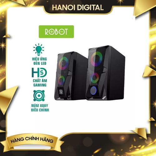 Loa Game Máy Tính ROBOT RS200 Hiệu Ứng Đèn LED - Âm Thanh HD Chất Lượng Cao - BẢO HÀNH 12 THÁNG
