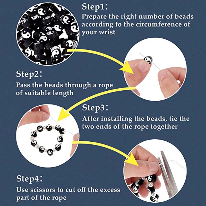 Bộ 50 Hạt Tròn 10mm Bằng Đất Sét Polymer Siêu Nhẹ Dùng Làm Trang Sức DIY