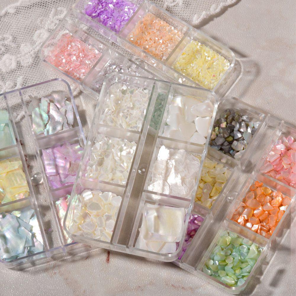 NIUYOU Hạt Charm Tự Nhiên Đính Móng Tay Nghệ Thuật