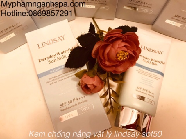 Kem chống nắng vật lý lindsay spf50