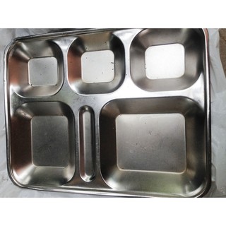 Khay cơm 5 ngăn Inox 304 không gỉ, đựng cơm hoặc linh kiện điện tử