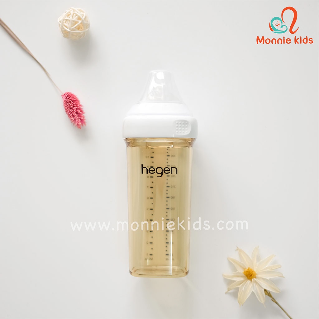 Bình sữa cho bé HEGEN PPSU 330ml núm số 3, bình sữa trẻ em chính hãng 6m+, Monnie Kids