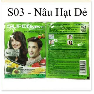 Dầu Gội Nhuộm Tóc Thảo Dược Phủ Bạc Super Nova (lẻ 1 gói)