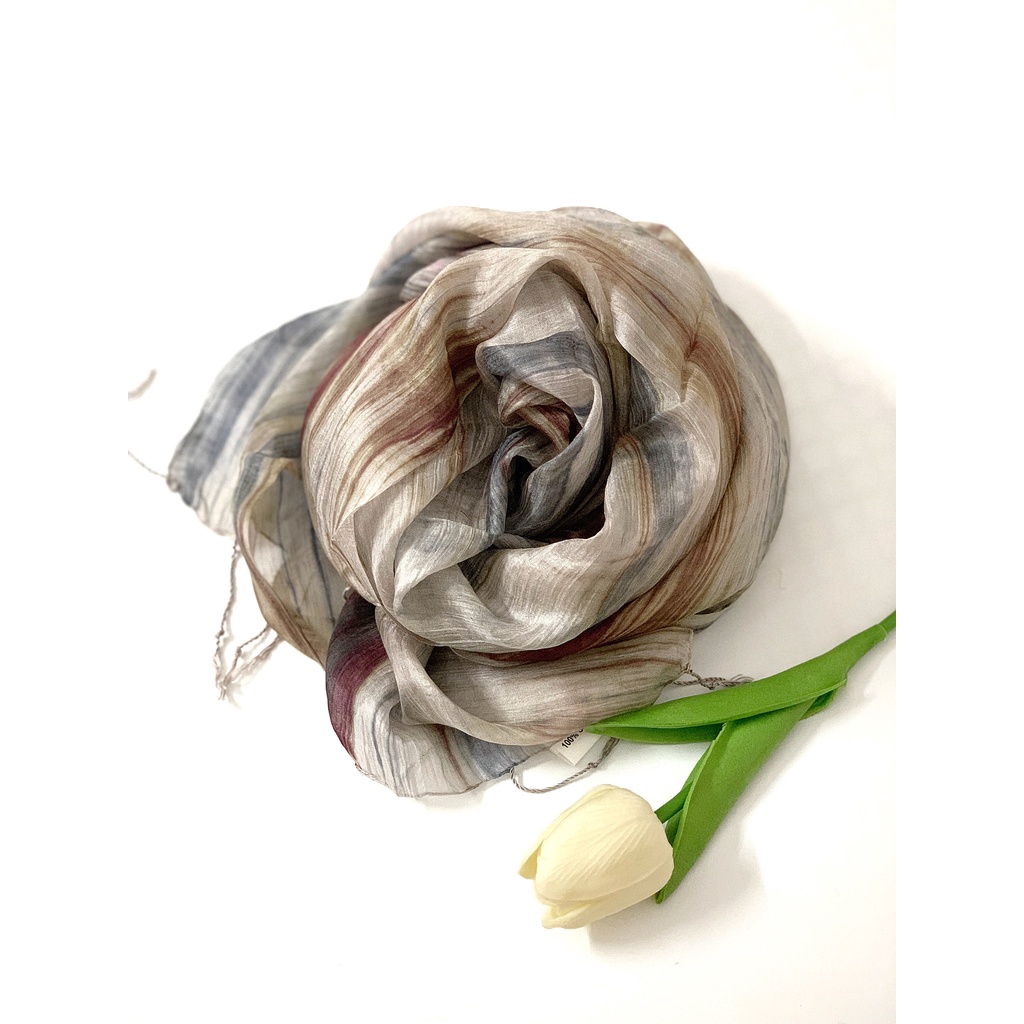 Khăn Lụa Tơ Tằm Palacesilk quàng cổ mùa đông#đi du lịch#chống nắng#thời trang, màu xanh #mềm#mịn#mượt#nhẹ&thoáng