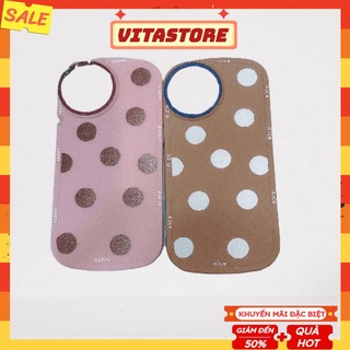 Ốp lưng iphone ♥️ FREESHIP ♥️ Ốp lưng Silicon mềm hoạ tiết chấm bi bảo vệ camera cho các dòng Iphone