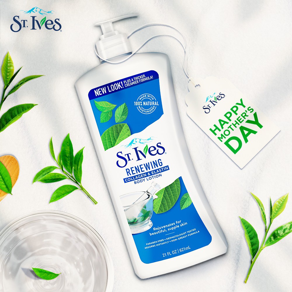 Sữa dưỡng thể toàn thân trẻ hóa da St.Ives Collagen 621ml