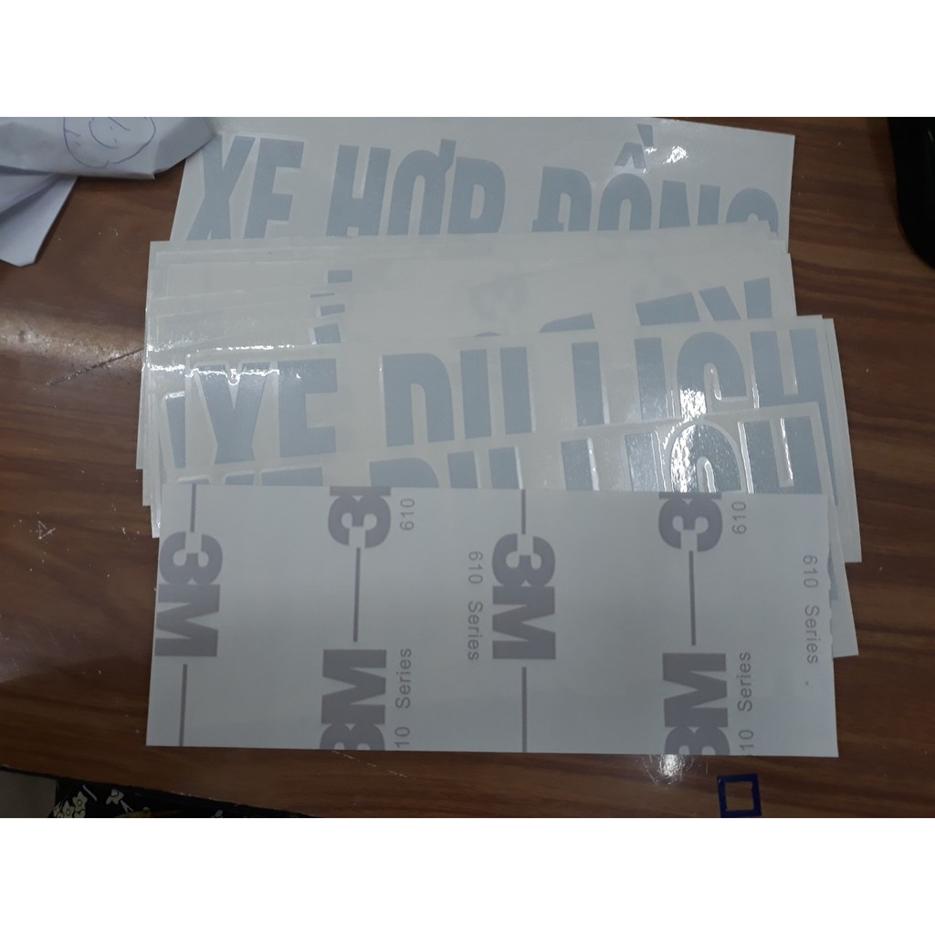 STICKER DECAL 3M PHẢN QUANG XE HỢP ĐỒNG/ XE DU LỊCH CHUẨN QUY ĐỊNH,TỰ DÁN TẠI NHÀ DỄ DÀNG, TIỆN LỢI