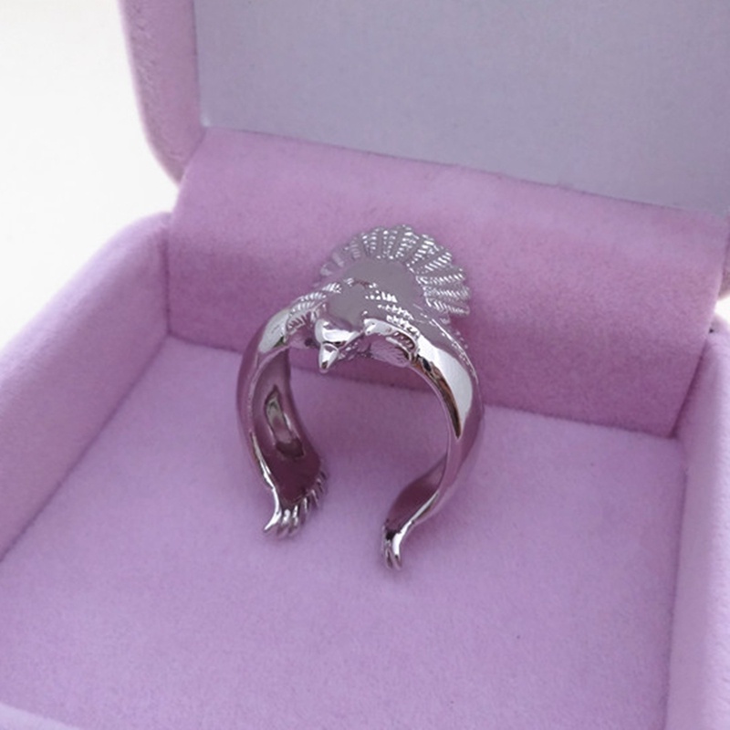 Nhẫn Hở Inox Hình Cánh Đại Bàng Phong Cách Vintage Thời Trang Cho Nam