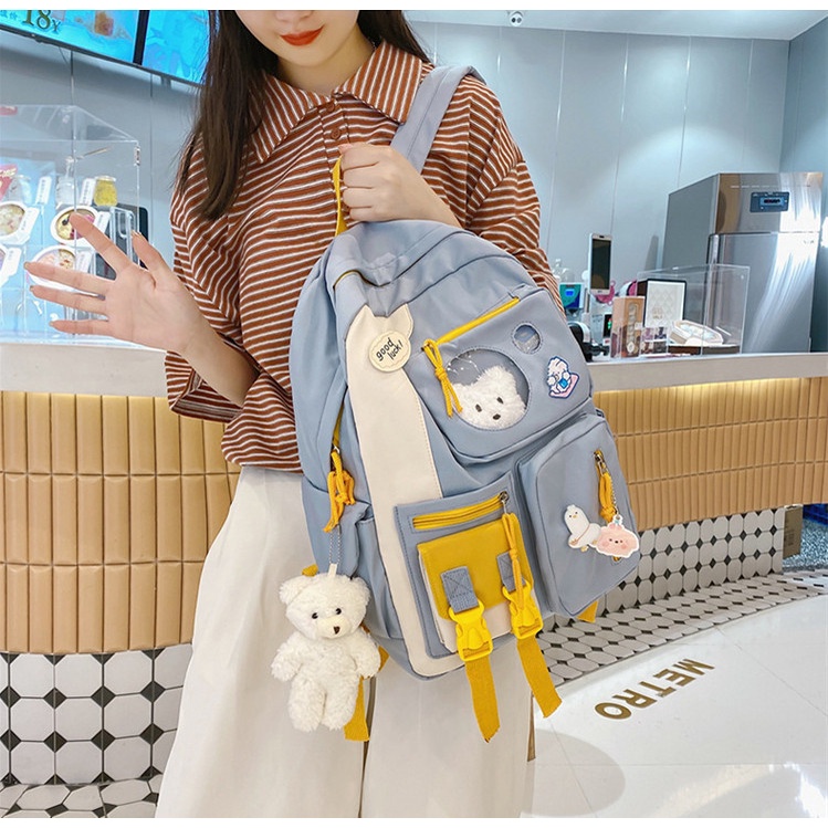 Balo unisex đi học đi chơi chất vải chống thấm BAG U FON26