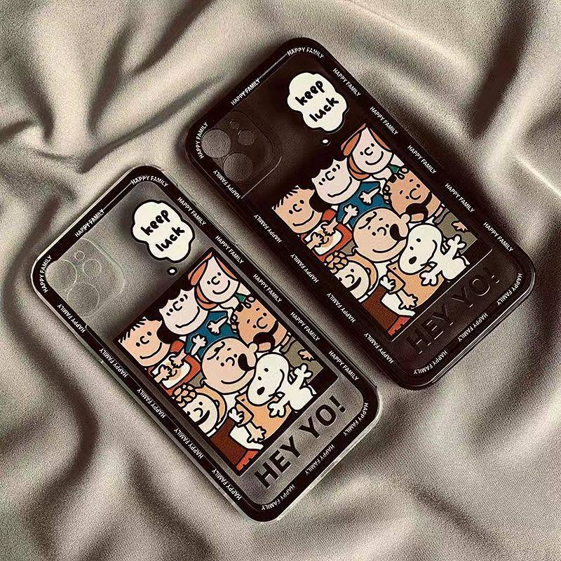 Ốp điện thoại trong suốt in Snoopy thích hợp cho Apple iPhone 12/13pro Max Iphone11 Xrxsmax 78P