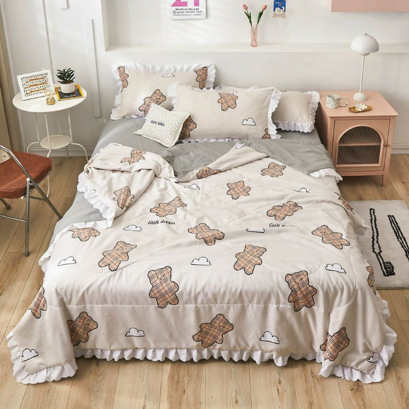 Trọn bộ chăn ga gối đũi bèo nhẹ - SALE SỐC - Mẫu mới nhất