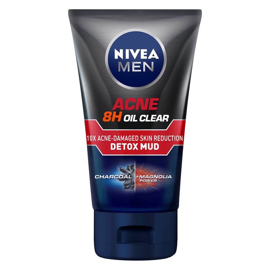 [100g] Sữa rửa mặt bùn khoáng Nivea Men Acne 8h Oil Clear kiểm soát nhờn & ngừa mụn