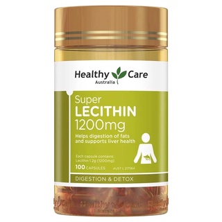 Mầm đậu nành Lecithin 1200mg Heathy Care 100 viên hàng Úc
