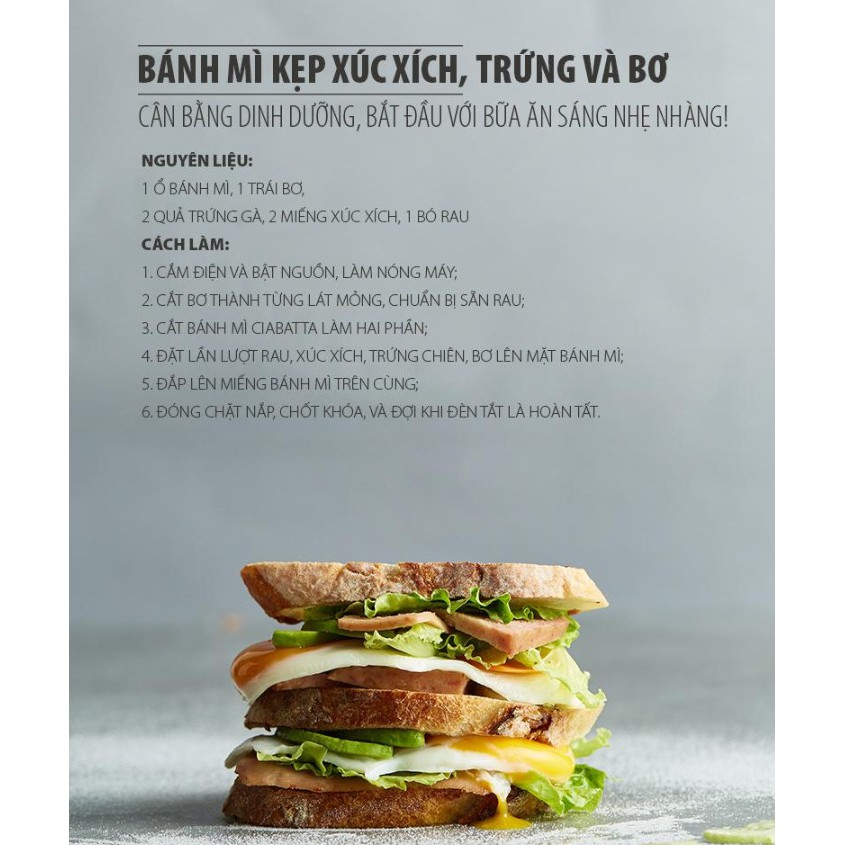 Máy Làm Bánh SANDWICH - Home and Garden