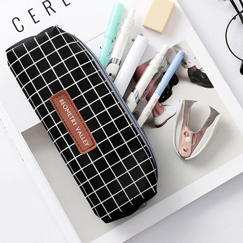 Túi Đựng Bút Bằng Vải Canvas Sức Chứa Lớn Đa Năng In Họa Tiết Dễ Thương Dành Cho Học Sinh