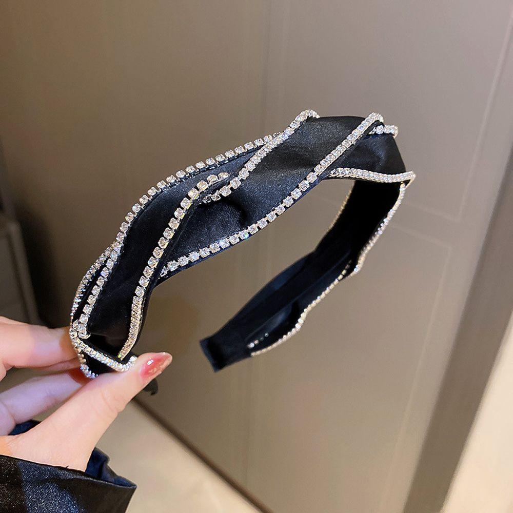 Set 2 Băng Đô Cài Tóc Đính Đá Zircon Chống Trượt Kiểu Dáng Ngọt Ngào Thanh Lịch Dành Cho|Băng Đô