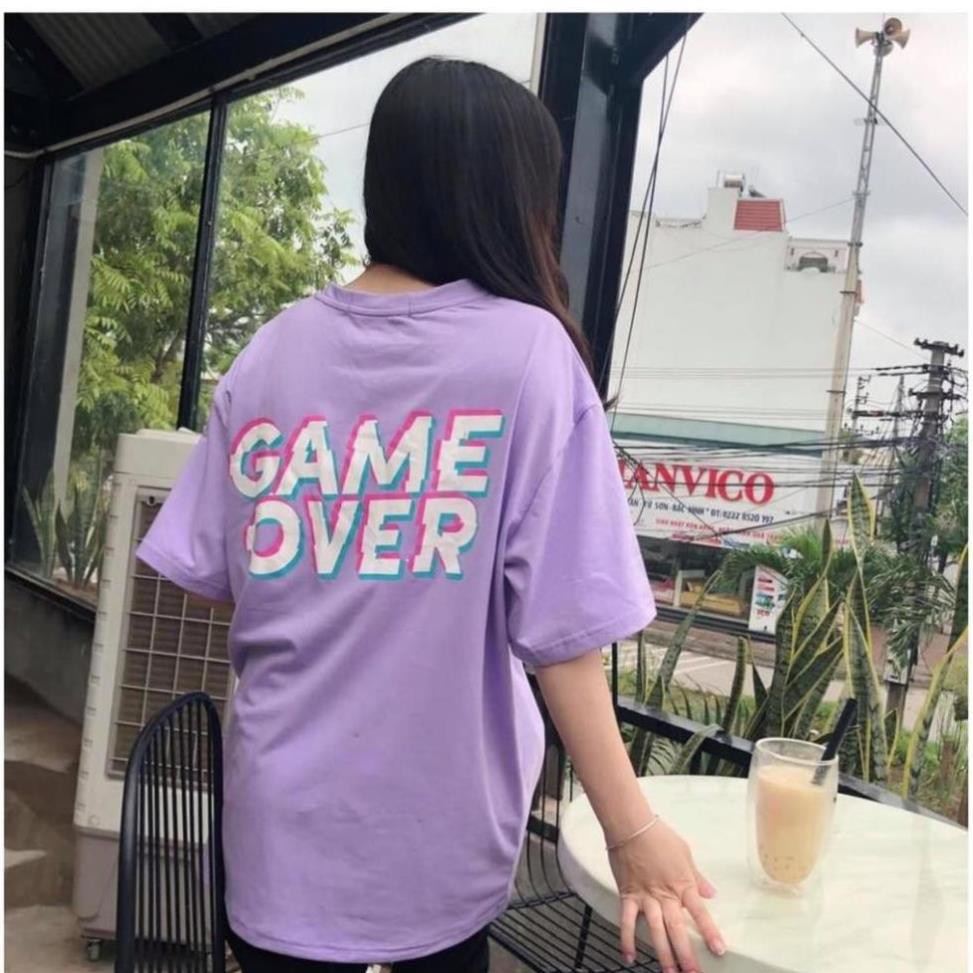 Áo Thun GAME OVER Tím Unisex