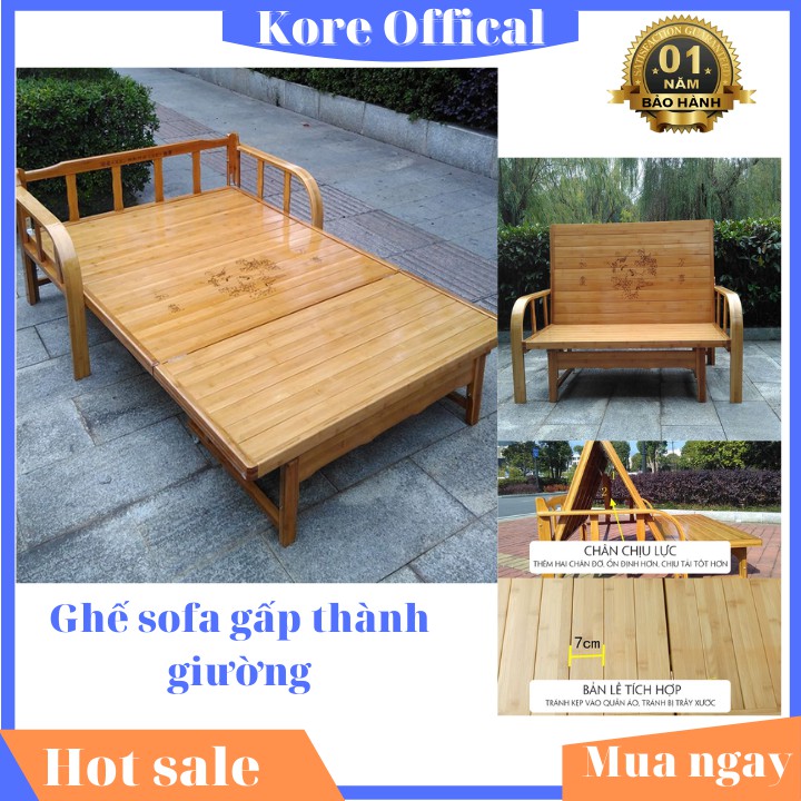 Giường gấp thành ghế sofa,  ghế sofa gấp thành giường thông minh tiết kiệm diện tích