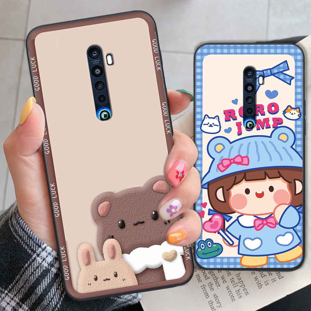 Ốp Oppo Reno 2f / Reno2 F bear brick, gấu đáng yêu, dễ thương