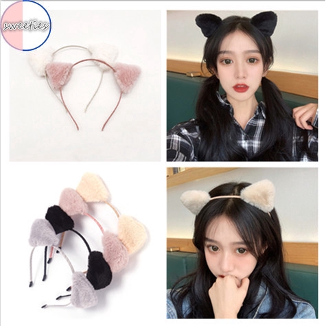 Băng Đô Cài Tóc Gắn Tai Mèo Dễ Thương