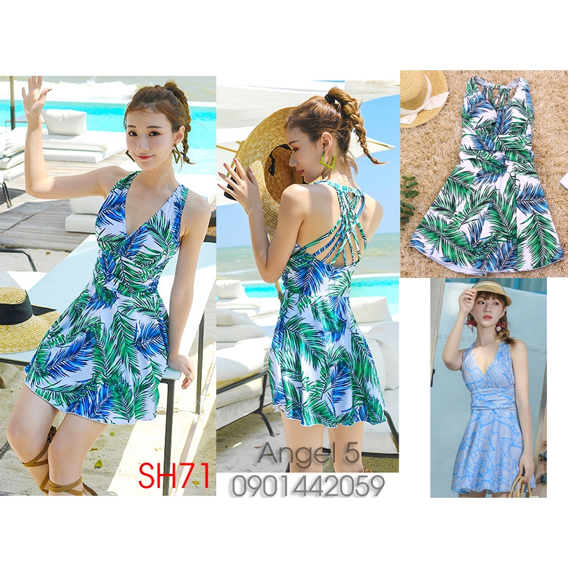 Đồ bơi giấu bụng kiểu váy tôn ngực SH71