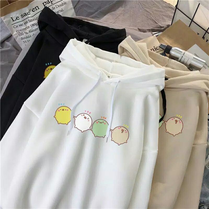 Áo Hoodie Dài Tay In Hình Chú Vịt Con Dễ Thương