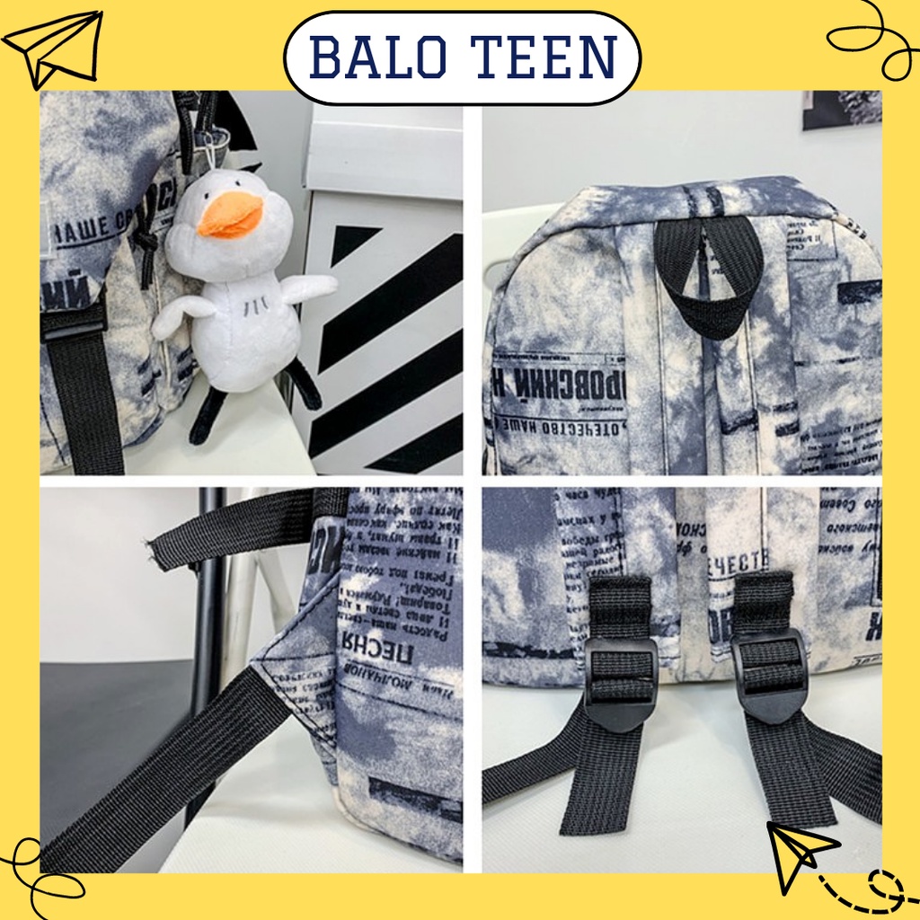 BALO ULZZANG TEEN THỜI TRANG THỂ THAO - TÚI CẶP XÁCH ĐI HỌC UNISEX CHO NAM - NỮ HOT TREND MÀU VỆN