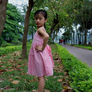 Váy kẻ caro 2 dây
