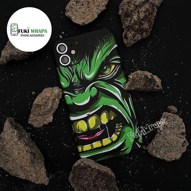 Tấm dán Skin Mặt Sau Hulk FULL VIỀN Dành Cho 13prm , 12prm , 11prm , x, xsm , ip11 , ip12 , ip13 - FukiShop