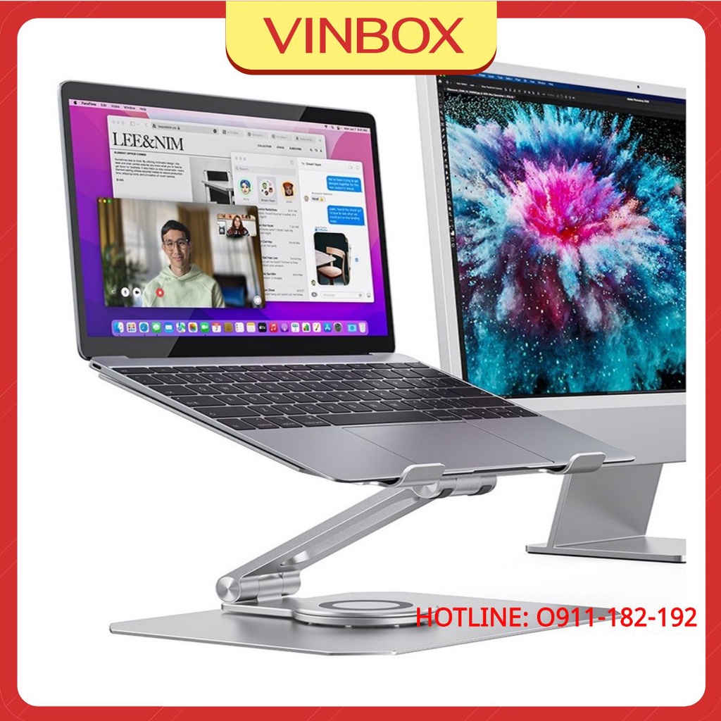 Boneruy L05 - Giá đỡ Laptop, Macbook Nhôm chính hãng chân đế xoay 360 độ chắc chắn cao cấp cho máy 11 - 16 inch. | BigBuy360 - bigbuy360.vn