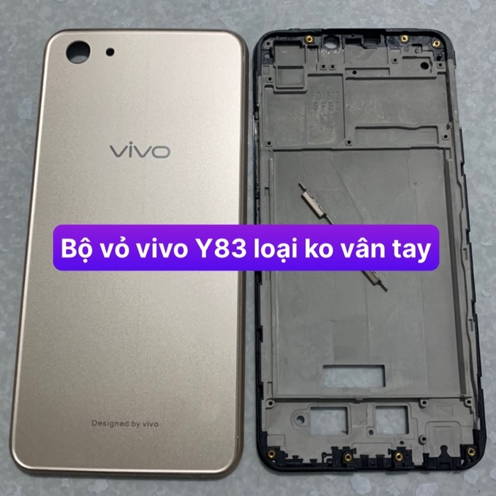 bộ vỏ vivo Y83 không vân tay - gồm lưng , sườn , phím nhựa