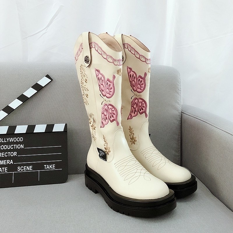 (ẴN TRÁNG 35 - HÀNG ORDER) Bốt L61 high and chic butterflies phong cách cao bồi cá tĂNG