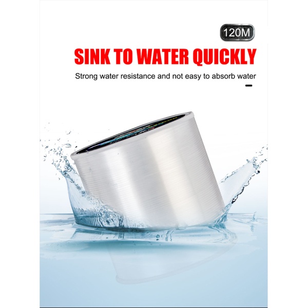 1 Cuộn Dây Câu Cá Phủ Fluorocarbon 5LB-34LB Dài 120M
