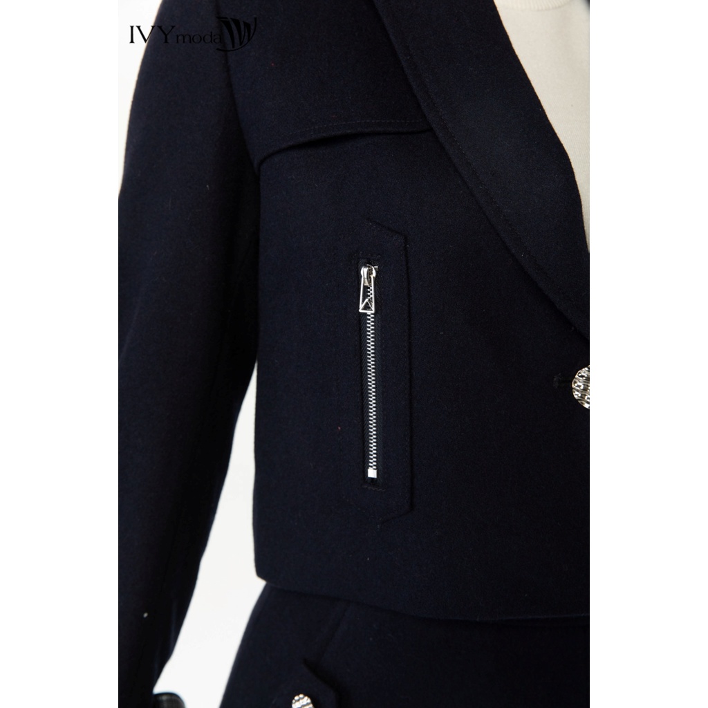 Áo khoác dạ dáng ngắn nữ IVY moda MS 67B9061