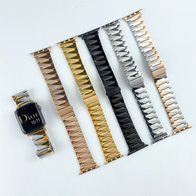 Dây Đeo Bằng Thép Không Gỉ Cho Đồng Hồ Thông Minh Apple Watch Series 7 6 SE 5 4 3 2 1 Bnad Correa 38 40 41 42 44 45mm
