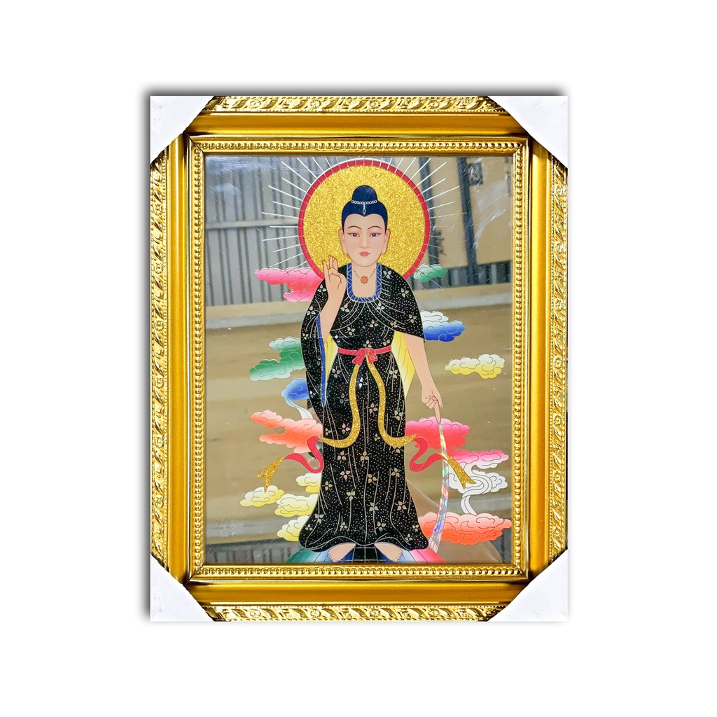 Bài vị Địa Mẫu Nương Nương - Nền Gương - Tranh kiếng - Khung gỗ