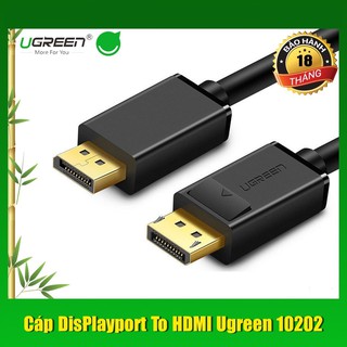 Cáp displayport to hdmi 2m chính hãng ugreen 10202 cao cấp
