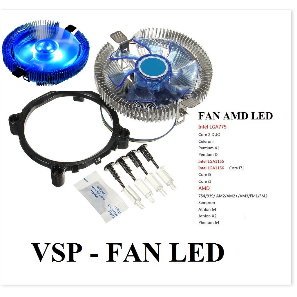 QUẠT TẢN NHIỆT CPU ĐA NĂNG SK775 CÓ LED CỰC ĐẸP, FAN CPU LÀM MÁT CỰC NHANH, FAN TẢN NHIỆT CHO CPU MẪU MỚI BÁN CHẠY